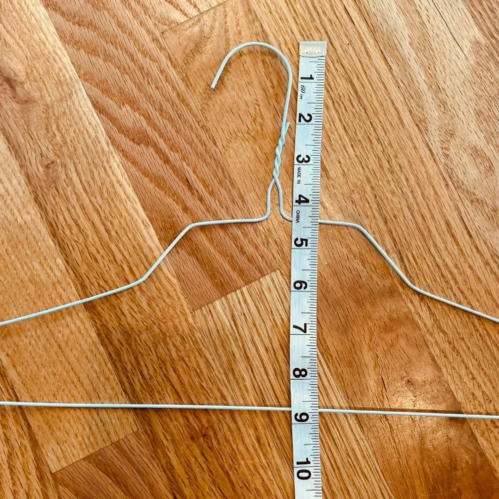 20 Total 10 White Wire 18” Clothes Hangers & 10 Sweater Pants 16” Cardboard Tube